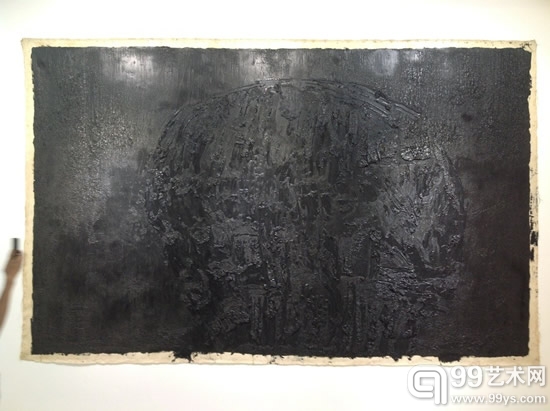 张洹《无题》2006 布面丙烯 273×430cm