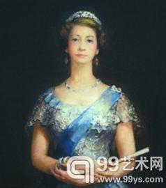 这幅女王画像被批“脖子太长”