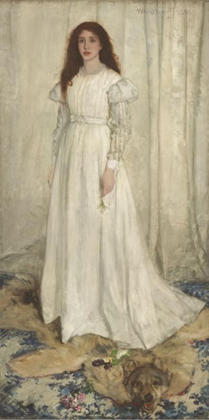 詹姆斯•惠斯勒(James McNeill Whistler)作品《Symphony in White, No. 1: The White Girl》（1862）