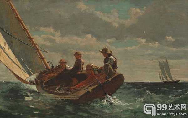 温斯洛·霍默（Winslow Homer）作品《Breezing Up (A Fair Wind)》（1873-76）