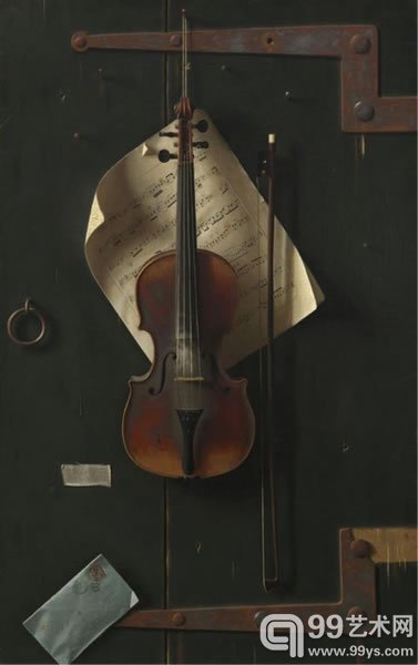 William Michael Harnet作品《The Old Violin》（1886）