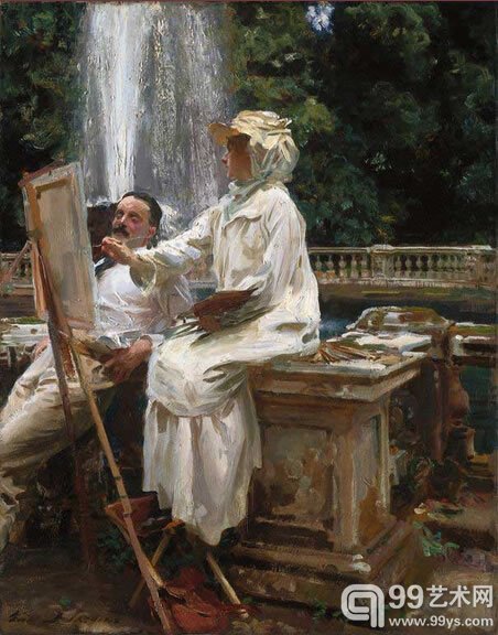 约翰·辛格尓·萨金特（John Singer Sargent）作品《The Fountain》（1907）