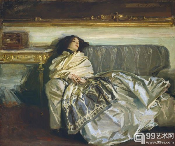 约翰·辛格尓·萨金特（John Singer Sargent）作品《Nonchaloir (Repose)》（1911）