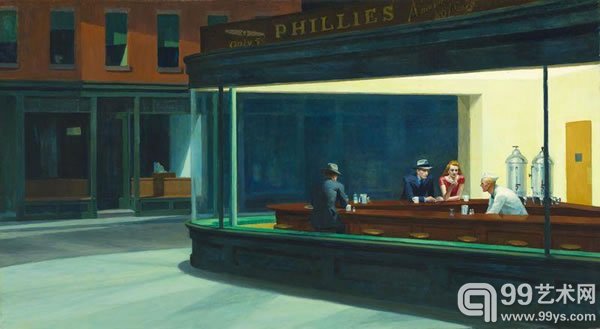 爱德华·霍普（Edward Hopper）作品《Nighthawks》（1942）