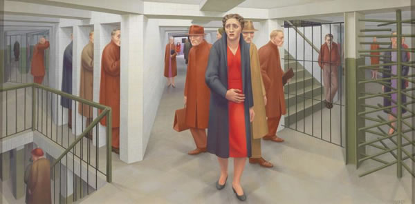 George Tooker作品《The Subway`》（1950）