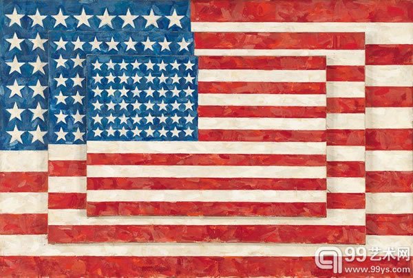 贾斯培·琼斯（Jasper Johns）作品《Three Flags》（1958）