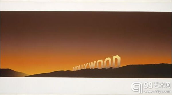 爱德·卢查（Edward Ruscha）作品《Hollywood》（1968）