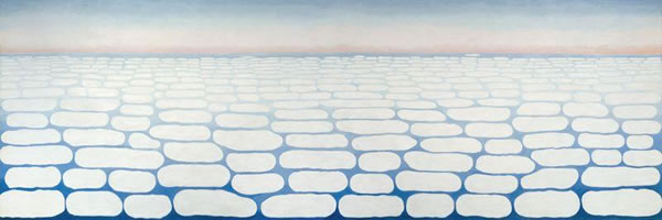 乔治亚·欧姬芙（Georgia O`Keeffe）作品《Sky Above Clouds IV》（1965）